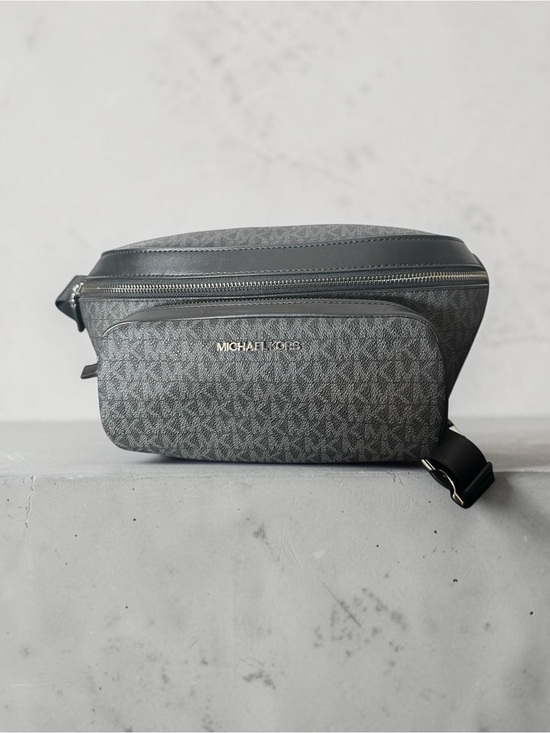 Michael Kors Other - Michael Kors Cooper Charcoal Monogram Utility Belt Bag Fanny Pack Crossbody